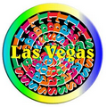 Las Vegas (Step/Repeat) Chip Photo Hand Mirror (2.5" Diameter)